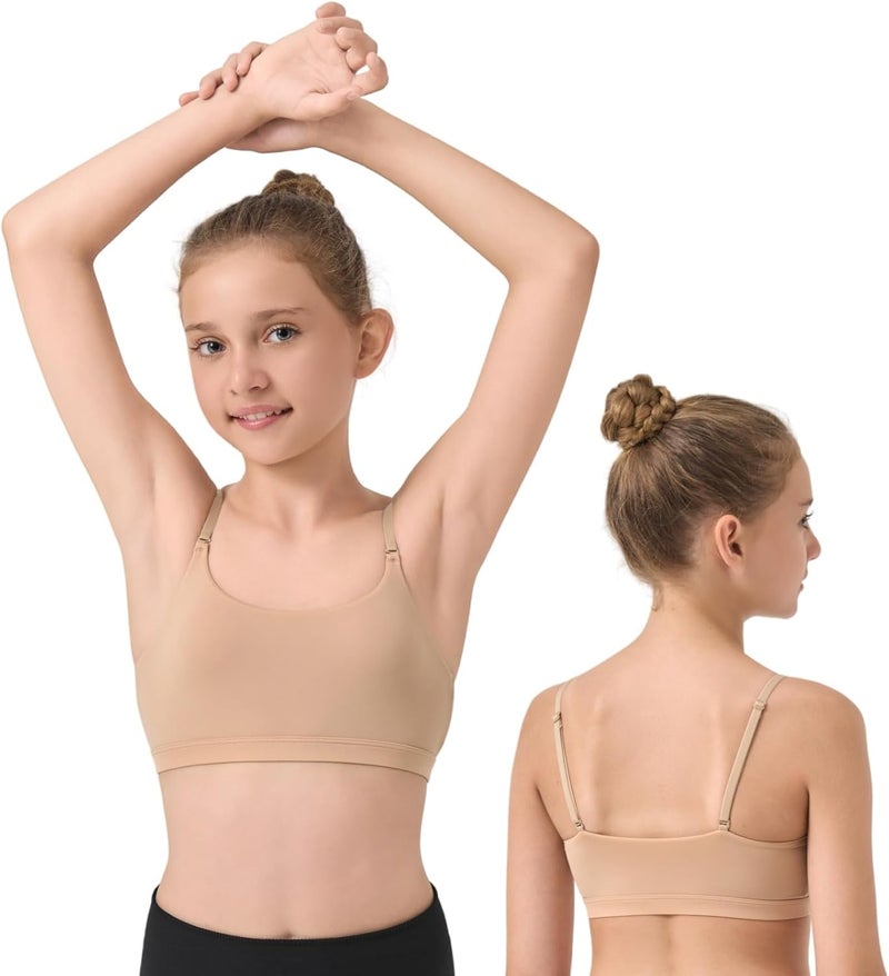 Sanstrong Dance Gymnastic Ballet Sport Bras for Girls Seamless Nude Training Sport Underwear Bra for Children Teens - Image 1